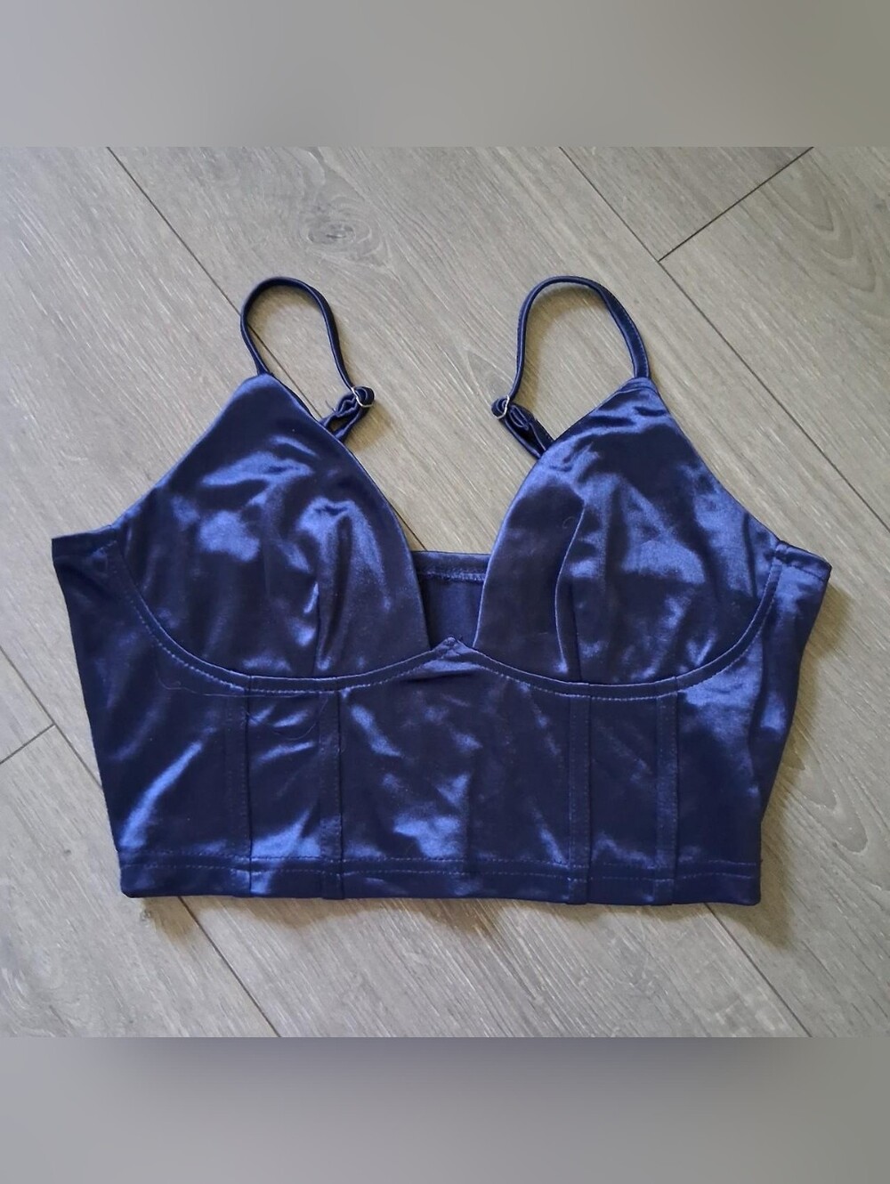 Shein navy blue sleeveless bustier